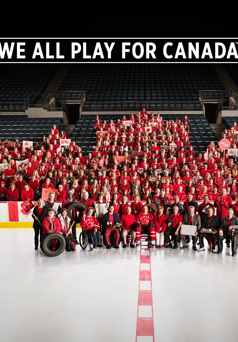 Photo d'équipe d'hockey sur une patinoire